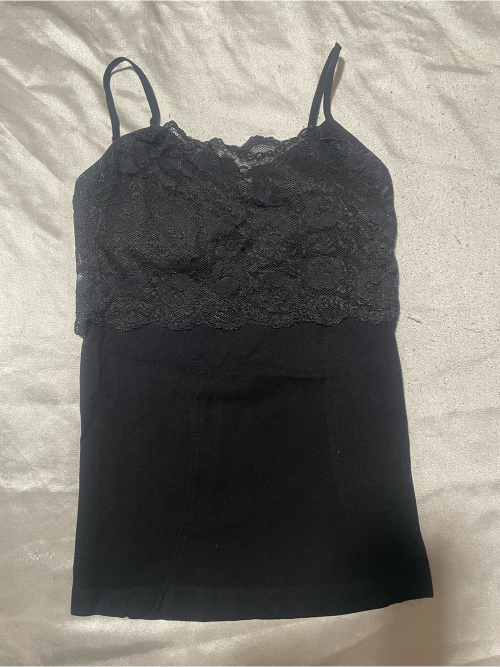 Black Lace Cami Tank Top - Women's